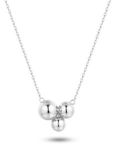 Eclat d'Argent Srebrny naszyjnik z elementem ozdobnym - dł. 40 cm rozmiar: onesize. Szare naszyjniki Eclat d'Argent, srebrne. Za 166,88 zł.