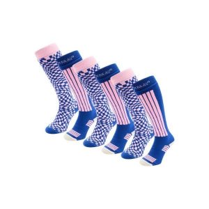 Skarpety narciarskie - Damskie - 6 par - Ballpoint Blue. Niebieskie skarpetki POEDERBAAS, bez wzorów, z wełny. W wyprzedaży za 329,62 zł.