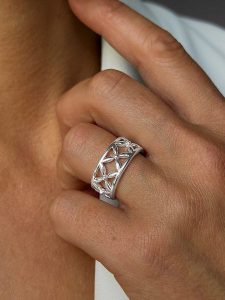 DI GIORGIO Srebrny pierścionek rozmiar: 52. Szare pierścionki DI GIORGIO, srebrne. Za 227,31 zł.