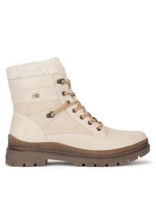 Remonte Trzewiki D0C77-60 Beżowy. Brązowe botki Remonte, bez wzorów, ze skóry, bez obcasa, na płaskiej podeszwie, bez zapięcia. Za 399,00 zł.