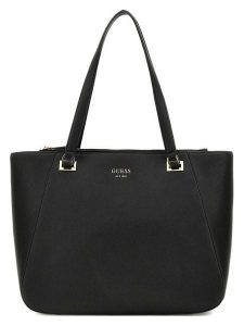 Guess Shopper bag w kolorze czarnym - 48 x 32 x 16 cm rozmiar: onesize. Czarne shopper bag Guess, z aplikacjami, z materiału, na ramię, bez dodatków. Za 513,99 zł.