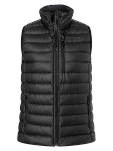 Marmot Kamizelka pikowana "Highlander" w kolorze czarnym rozmiar: L. Czarne kamizelki Marmot, l, bez wzorów, bez kołnierzyka, bez ramiączek, bez kaptura. Za 393,68 zł.