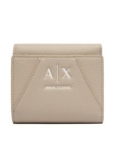 Armani Exchange Portfel XW002819 AF26569 U6208 Beżowy. Brązowe portfele Armani Exchange, bez wzorów, ze skóry. Za 299,99 zł.