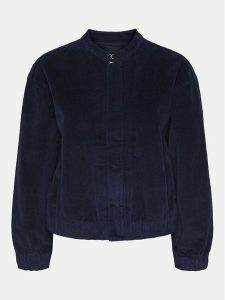 Pieces Kurtka bomber Rillo 17154209 Granatowy Regular Fit. Niebieskie kurtki Pieces, s, bez wzorów, z bawełny, bez kaptura. Za 179,99 zł.