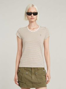 G-Star Koszulka w kolorze beżowym rozmiar: M. Brązowe bluzki G-Star, m, bez wzorów, z bawełny, retro, bez kołnierzyka, bez ramiączek. Za 78,47 zł.