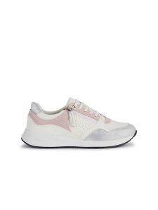 Geox Skórzane sneakersy "Blumya" w kolorze biało-jasnoróżowym rozmiar: 37. Białe trampki Geox, bez wzorów, z materiału, bez zapięcia. Za 206,42 zł.