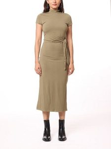 Scotch & Soda Sukienka w kolorze beżowym rozmiar: XS. Brązowe sukienki Scotch & Soda, xs, bez wzorów, bez kołnierzyka, bez ramiączek, maxi. Za 79,21 zł.