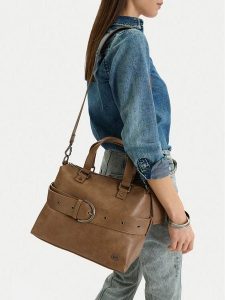 G-Star Raw Torebka EO-LDA8819 Brązowy. Brązowe torebki klasyczne G-Star Raw, bez wzorów, z materiału, bez dodatków. Za 249,99 zł.