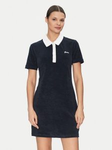 Guess Sukienka codzienna V5GK01 KCQV1 Granatowy Regular Fit. Niebieskie kombinezony Guess, s, z aplikacjami, z bawełny, bez kołnierzyka, bez ramiączek. Za 169,99 zł.
