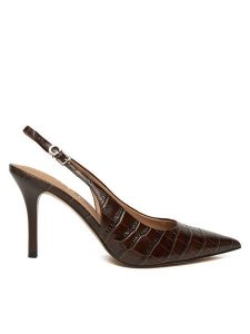 Guess Szpilki FLFPLS LEP05 Brązowy. Brązowe szpilki Guess, z aplikacjami, ze skóry, bez obcasa. Za 679,99 zł.
