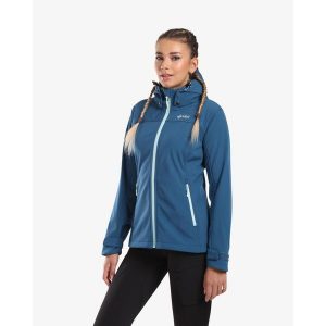 Damska kurtka softshell Kilpi RAVIA-W. Niebieskie kurtki Kilpi, xs, bez wzorów, z softshellu, bez kaptura. Za 318,77 zł.