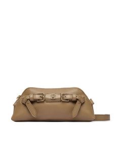 Tommy Hilfiger Torebka Th Buckle AW0AW19511 Beżowy. Brązowe listonoszki TOMMY HILFIGER, bez wzorów, ze skóry, bez dodatków. Za 409,99 zł.