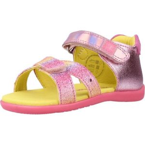 Sandały AGATHA RUIZ DE LA PRADA 212903 Rose. Czerwone sandały Agatha Ruiz de la Prada, bez wzorów, z tkaniny, bez obcasa, bez zapięcia. Za 115,99 zł.