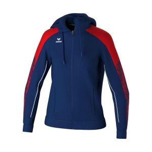 Damska bluza dresowa z kapturem Erima Evo Star. Czerwone bluzy Erima, bez wzorów, z dresówki, z kapturem. Za 263,00 zł.