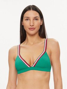 Tommy Hilfiger Góra od bikini UW0UW05290 Zielony. Zielone bikini TOMMY HILFIGER, bez wzorów, z syntetyku. Za 129,99 zł.