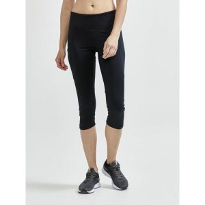 Legginsy damskie Craft Adv Essence Capri. Czarne legginsy Craft, bez wzorów, z dżerseju. Za 242,30 zł.