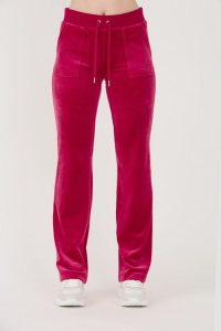 JUICY COUTURE Czerwone damskie spodnie dresowe Del Ray Pocketed Pant, Rozmiar S. Czerwone spodnie dresowe Juicy Couture, s, bez wzorów, z dresówki. W wyprzedaży za 299,99 zł.