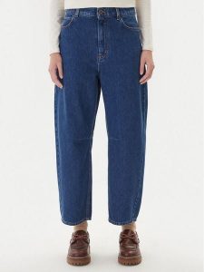 Weekend Max Mara Jeansy Douglas 2525186022 Granatowy Baggy Fit. Niebieskie jeansy Weekend Max Mara, bez wzorów, z bawełny. Za 699,99 zł.