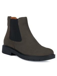 Geox Sztyblety D Spherica Ec1 D16QRC 00022 C9002 Szary. Szare botki Geox, bez wzorów, ze skóry, bez obcasa, na płaskiej podeszwie, bez zapięcia. Za 519,99 zł.
