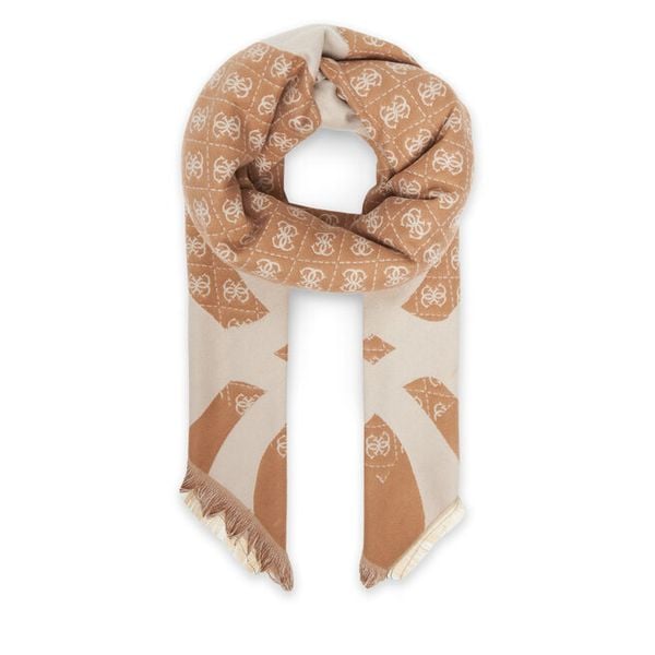 Chusta Guess. Brązowe apaszki i chusty Guess, z aplikacjami. Za 219,99 zł.