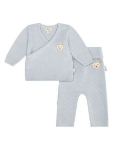 Steiff 2-częściowy zestaw w kolorze błękitnym rozmiar: 68. Niebieskie kardigany Steiff, z bawełny. Za 218,05 zł.