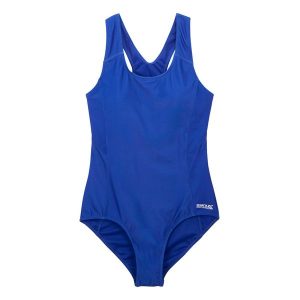 Damski Jednoczęściowy Strój Kąpielowy Active II. Niebieskie stroje jednoczęściowe Regatta, bez wzorów. Za 74,99 zł.