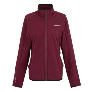 Kurtka damska na pełny zamek Regatta Moutdale. Czerwone kurtki Regatta, bez wzorów, z materiału, bez kaptura. Za 271,00 zł.