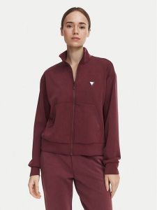 Guess Bluza V6YQ17 K4313 Bordowy Regular Fit. Czerwone bluzy Guess, m, z aplikacjami, z syntetyku, bez kaptura. Za 394,99 zł.