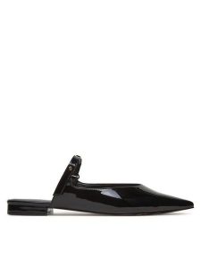 Just Cavalli Klapki 78RA3S71 ZSA38 Czarny. Czarne klapki Just Cavalli, bez wzorów, ze skóry, bez obcasa. Za 399,99 zł.