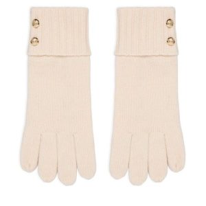Rękawiczki LAUREN RALPH LAUREN. Białe rękawiczki Lauren Ralph Lauren, bez wzorów, z dzianiny. Za 329,99 zł.