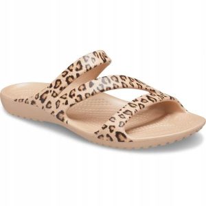 Klapki Dla Dorosłych Crocs Kadee II Graphic. Brązowe klapki Crocs, bez wzorów, z materiału, bez obcasa. Za 139,99 zł.