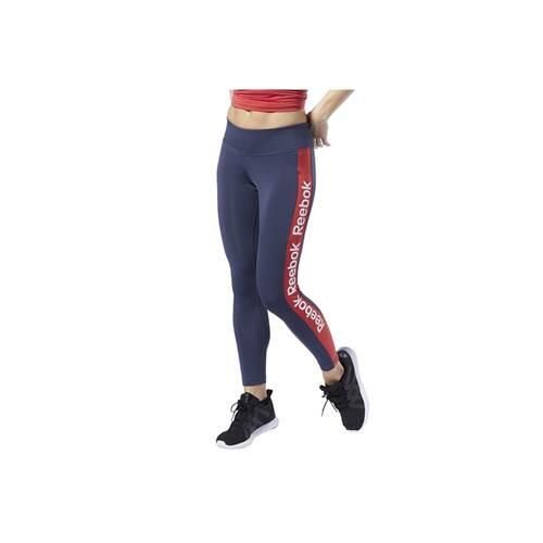 Legginsy treningowe damskie Reebok Linear Logo. Szare legginsy Reebok, bez wzorów. Za 78,34 zł.