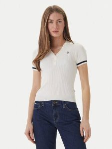 Guess Jeans Sweter W6GRZ1 Z3P32 Écru Slim Fit. Swetry klasyczne Guess Jeans, s, z jeansu, bez kołnierzyka. Za 379,99 zł.