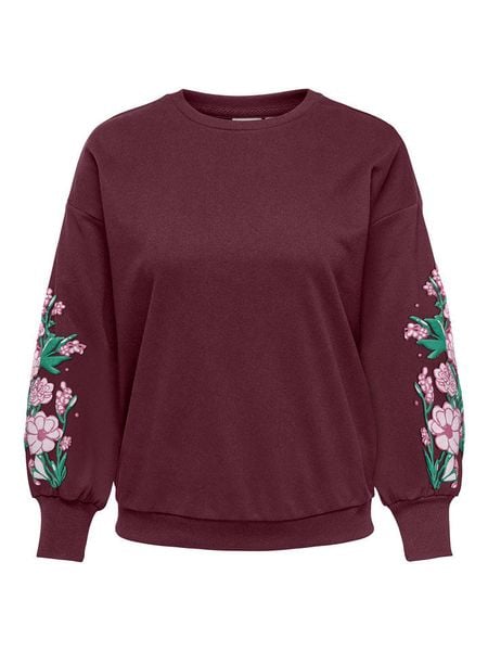 ONLY Carmakoma Bluza w kolorze bordowym rozmiar: XS-40/42. Czerwone bluzy Only Carmakoma, xs, bez wzorów, bez kaptura. Za 129,95 zł.