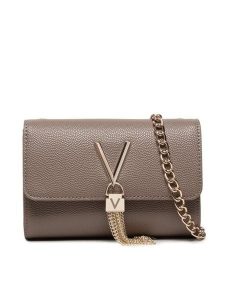 Valentino Torebka Divina VBS1R403G Beżowy. Brązowe torebki klasyczne Valentino, bez wzorów, ze skóry, bez dodatków. Za 249,99 zł.