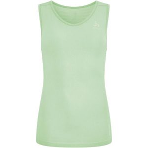 Koszulka damska Odlo PERFORMANCE X-LIGHT BL TOP v-neck singlet. Zielone topy ODLO, bez wzorów, bez kołnierzyka, bez ramiączek. W wyprzedaży za 179,99 zł.