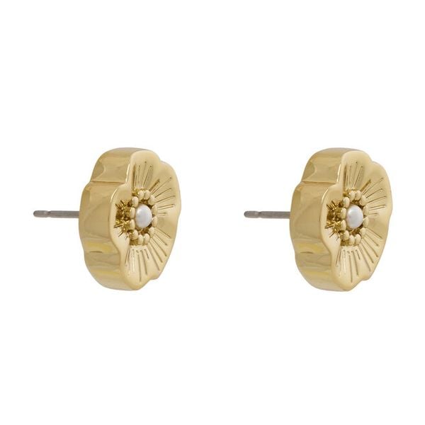 Kolczyki Coach. Żółte kolczyki Coach, złote. Za 189,99 zł.