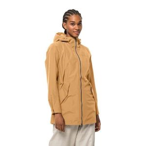 Kurtka przeciwdeszczowa damska Jack Wolfskin Dakar Parka. Czerwone kurtki Jack Wolfskin, s, bez wzorów, bez kaptura. Za 429,99 zł.