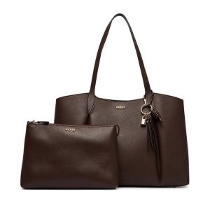 Torebka Guess. Brązowe torebki klasyczne Guess, z aplikacjami, bez dodatków. Za 634,99 zł.