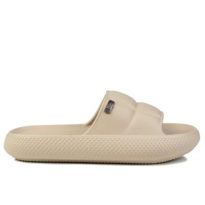 Klapki damskie sportowe Lee MAYA SLIDER WOMEN LOW. Brązowe klapki Lee, bez wzorów, z materiału, bez obcasa. Za 89,00 zł.