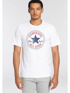 Converse Koszulka w kolorze białym rozmiar: XXL. Białe bluzki Converse, xxl, bez wzorów, bez kołnierzyka, bez ramiączek. Za 96,60 zł.