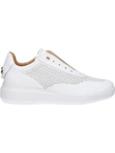 Geox Skórzane sneakersy "Rubidia" w kolorze białym rozmiar: 36,5. Białe trampki Geox, bez wzorów, bez zapięcia. Za 215,21 zł.