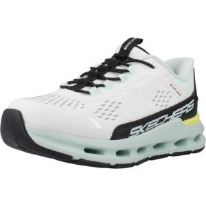 Buty SKECHERS GLIDE STEP VISTA LANE Biały. Białe buty trekkingowe Skechers, z tkaniny, bez zapięcia. Za 279,99 zł.