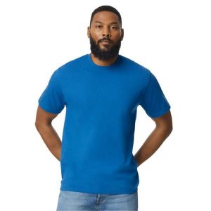 Koszulka Unisex Dla Dorosłych Softstyle Midweight. Niebieskie bluzki GILDAN, xl, bez wzorów, sportowe, bez kołnierzyka, bez ramiączek. Za 44,99 zł.