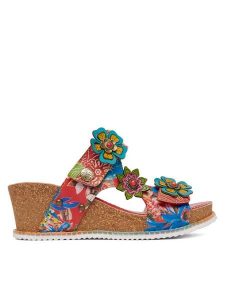 Laura Vita Klapki Bonito 31 Czerwony. Czerwone klapki LAURA VITA, bez wzorów, ze skóry, bez obcasa. Za 439,99 zł.