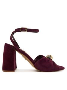 Steve Madden Sandały 11005242 Bordowy. Czerwone sandały Steve Madden, bez wzorów, ze skóry, bez obcasa, na słupku, bez zapięcia. Za 519,99 zł.