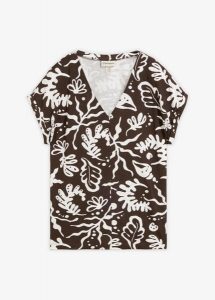 T-shirt z czystej bawełny organicznej. Brązowe t-shirty bonprix, bez wzorów, z bawełny, bez kołnierzyka, bez ramiączek. Za 57,99 zł.