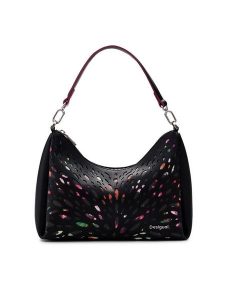Desigual Torebka 25SAXPA1 Czarny. Czarne torebki klasyczne Desigual, bez wzorów, ze skóry, bez dodatków. Za 199,99 zł.