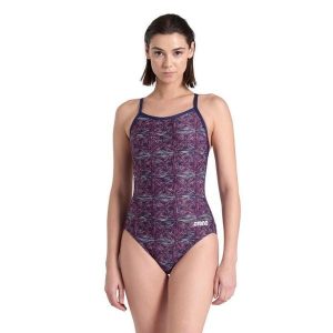 Strój Kąpielowy Arena Abstract Tiles - Granatowy / Wielokolorowy – Rozmiar 26. Białe stroje jednoczęściowe Arena, bez wzorów. Za 282,54 zł.