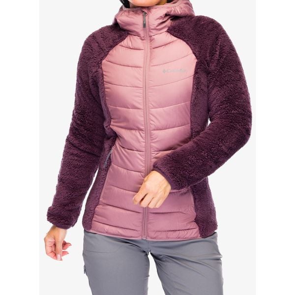 Kurtka ocieplana damska Columbia Powder Lite II Sherpa Hybrid Jacket. Czerwone kurtki Columbia, s, bez wzorów, z puchu, bez kaptura. Za 324,99 zł.